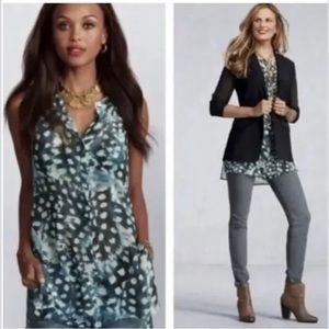 CAbi Avery Tunic Top Sleeveless Blouse